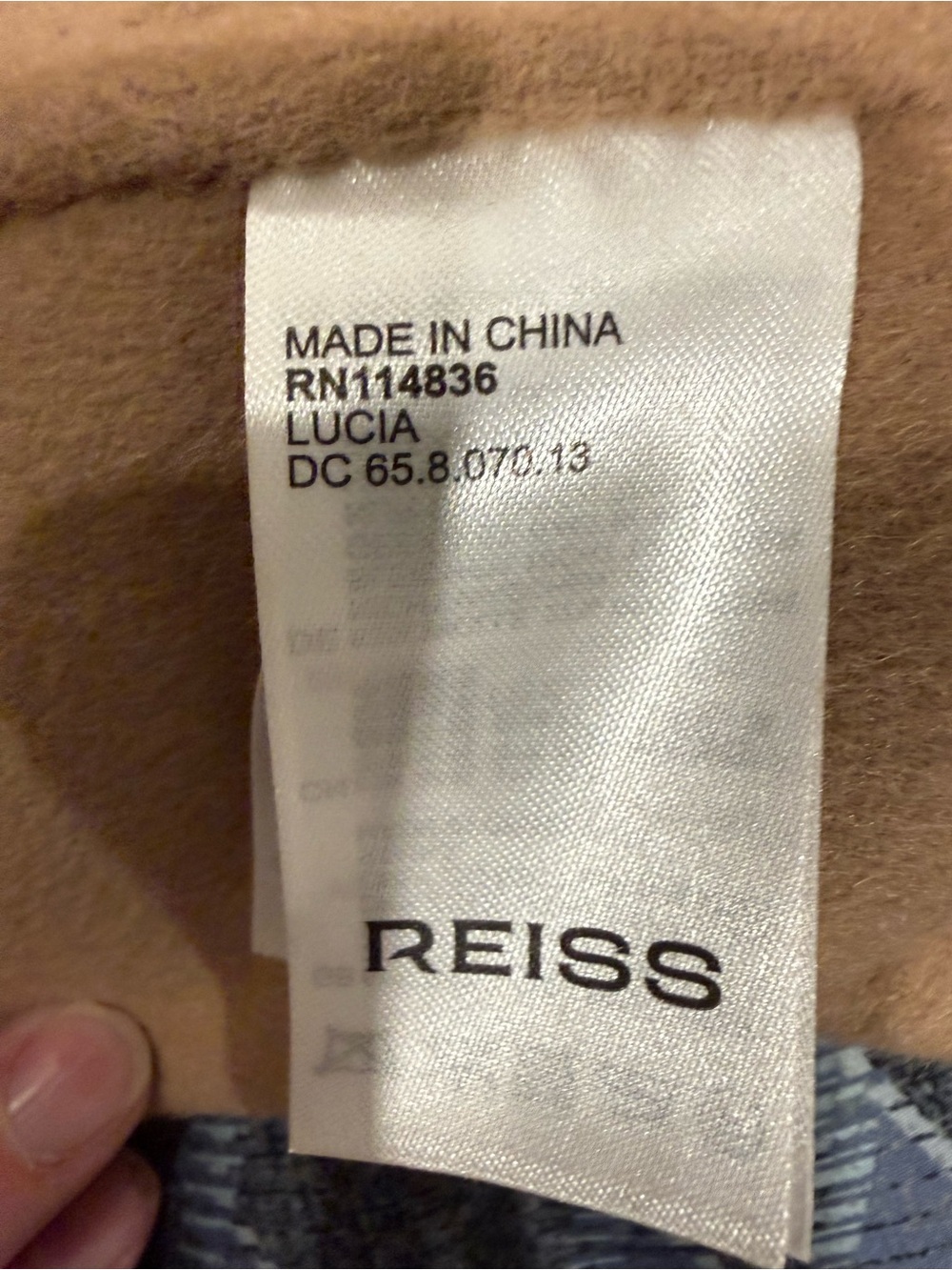 Reiss Lucia
Wool Blend Double Breasted Blindseam Coat in Light Camel - Picture 14 of 14